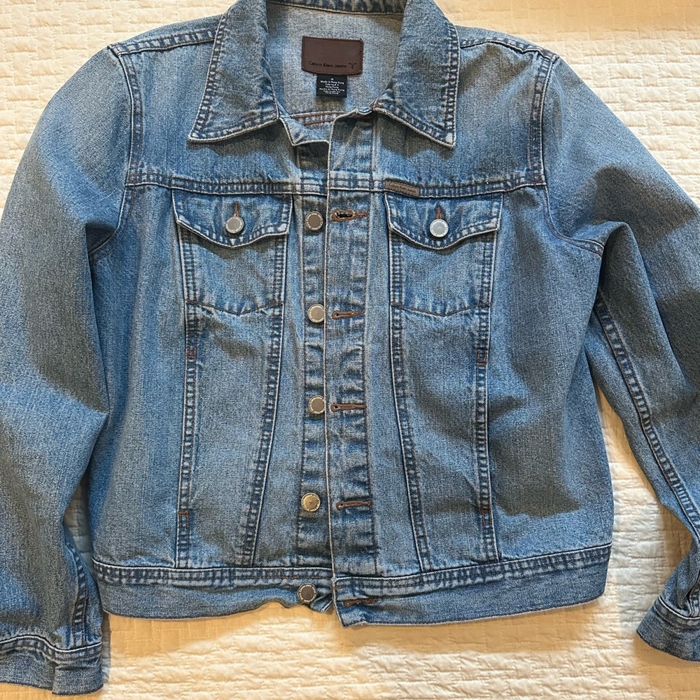 Calvin Klein Jeans Light Blue Denim Jacket - Women Size Medium